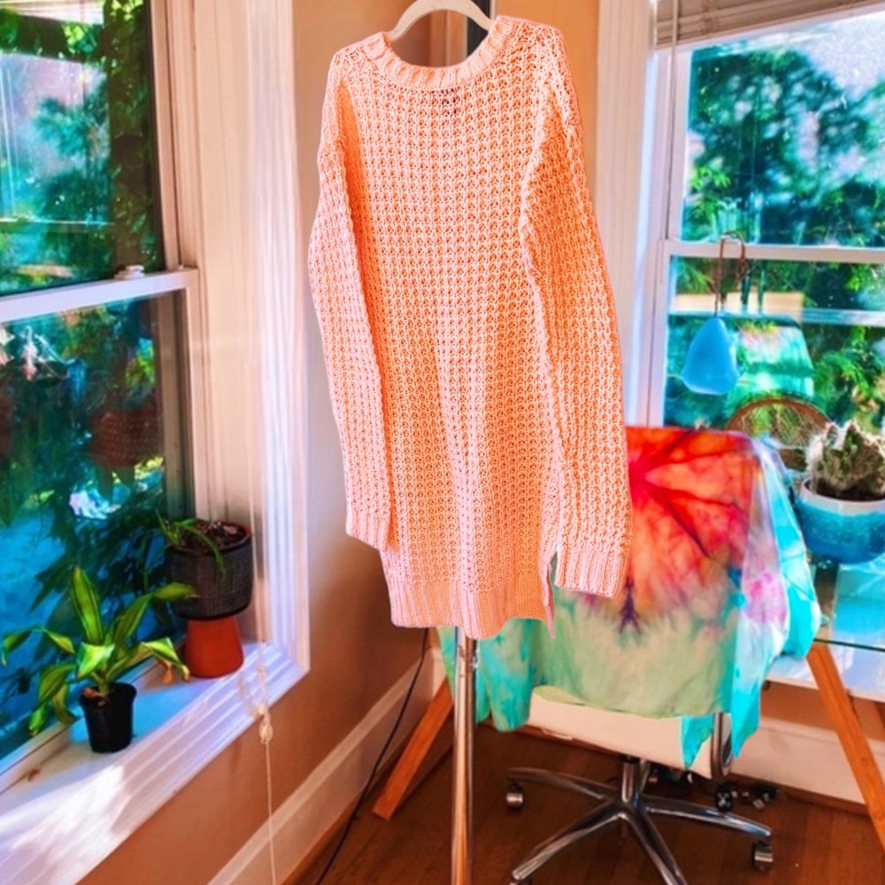 peachy waffle knit cozy sweater 🌊 - Picture 5 of 6